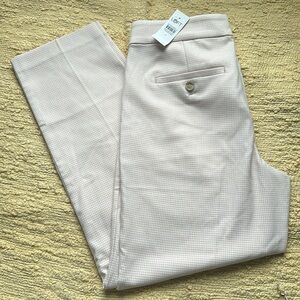 LOFT pink houndstooth pants